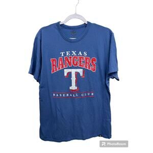 Texas Rangers ‘47 Brand T-Shirt Mens Large Size Large Blue‎ MLB